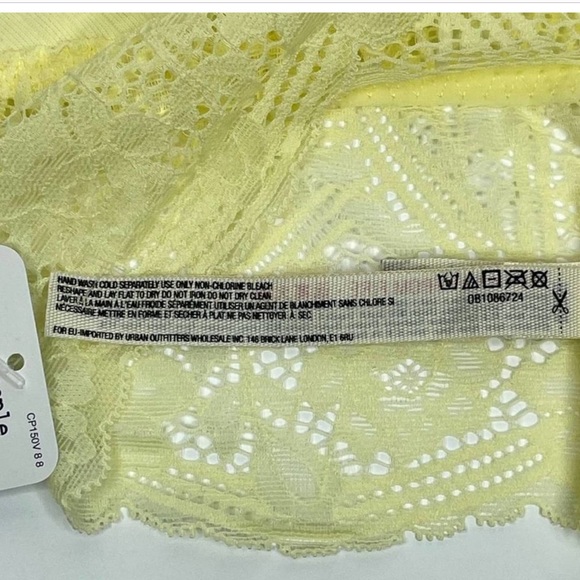 Free People Yellow Lace Trim bralette NWT - Picture 6 of 8